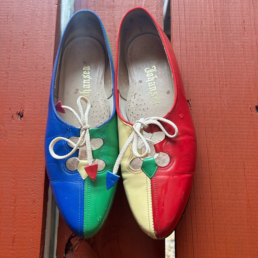 Vintage 1960/1970 Johansen color block kitten heel 7.5